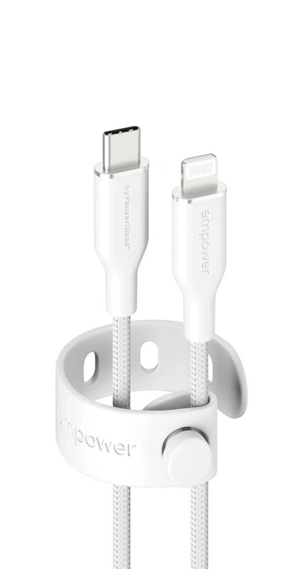 Empower įkrovimo laidas USB-C į Lightning, 1.2m - 240W, balta, 1 nuotrauka